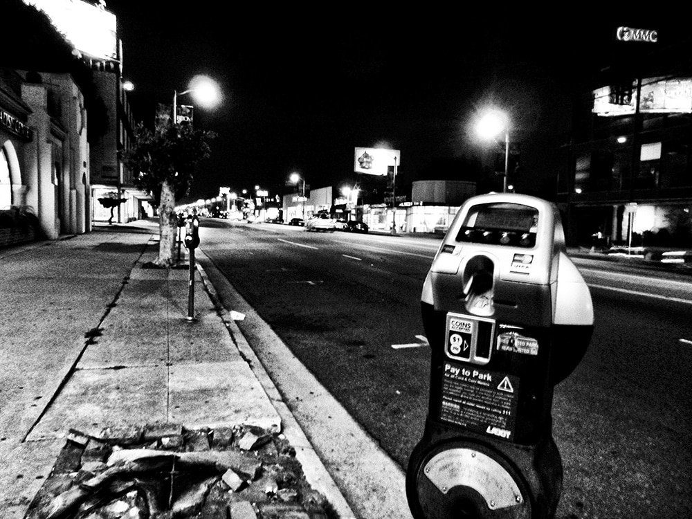 Daido Moriyama Black and White Photograph of Street Meter