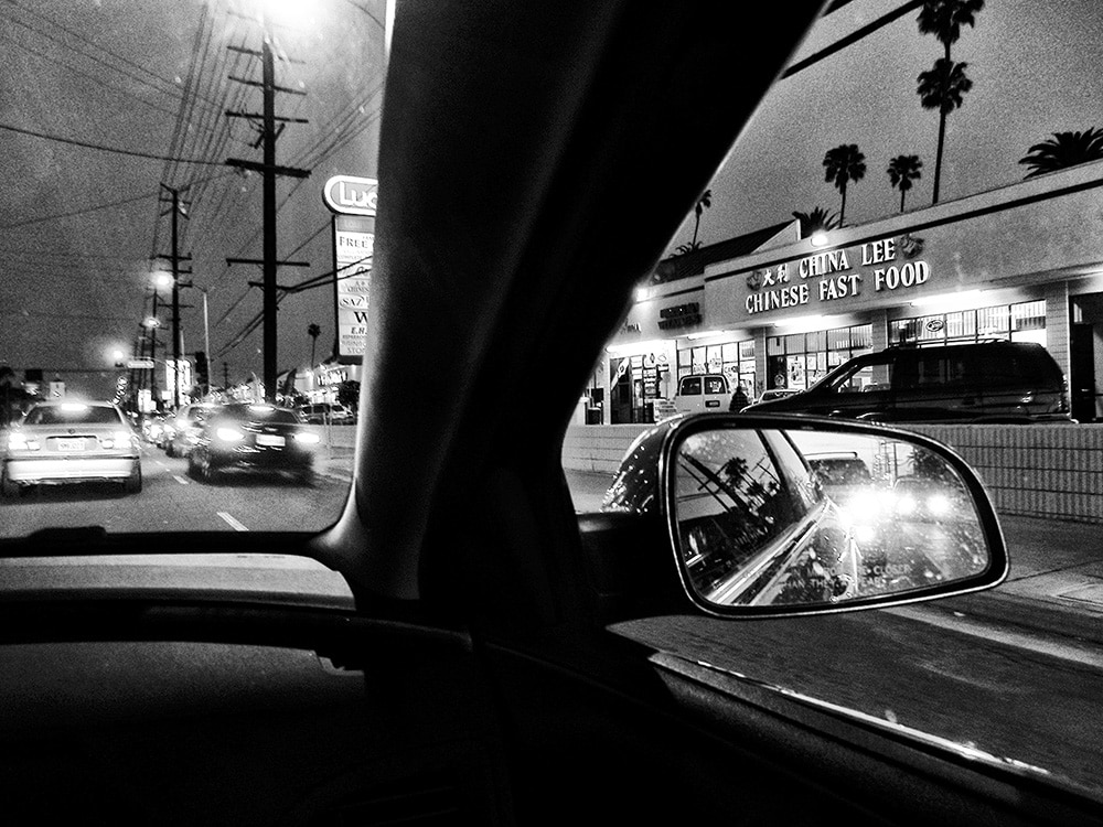 Daido Moriyama Black and White Photograph from Passenger Seat of Car