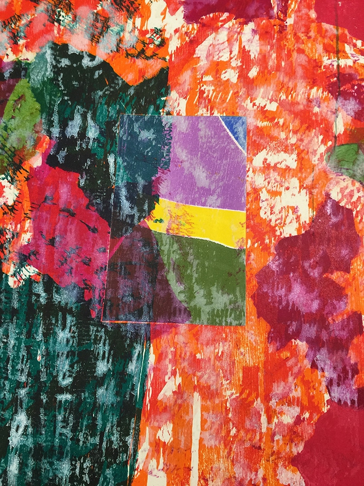Abstract Jim Dine Print Closeup on Texture