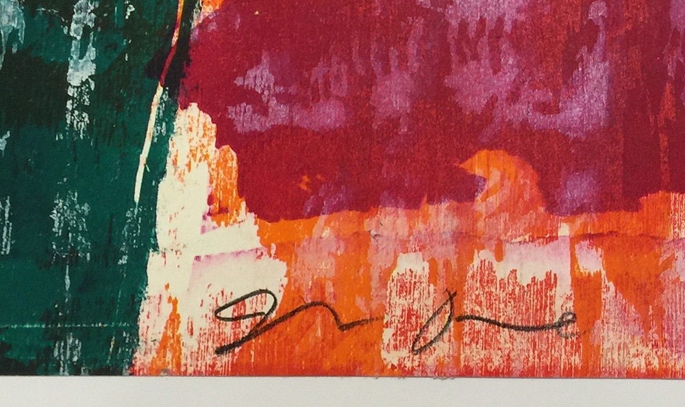 Jim Dine Signature on Abstract Print