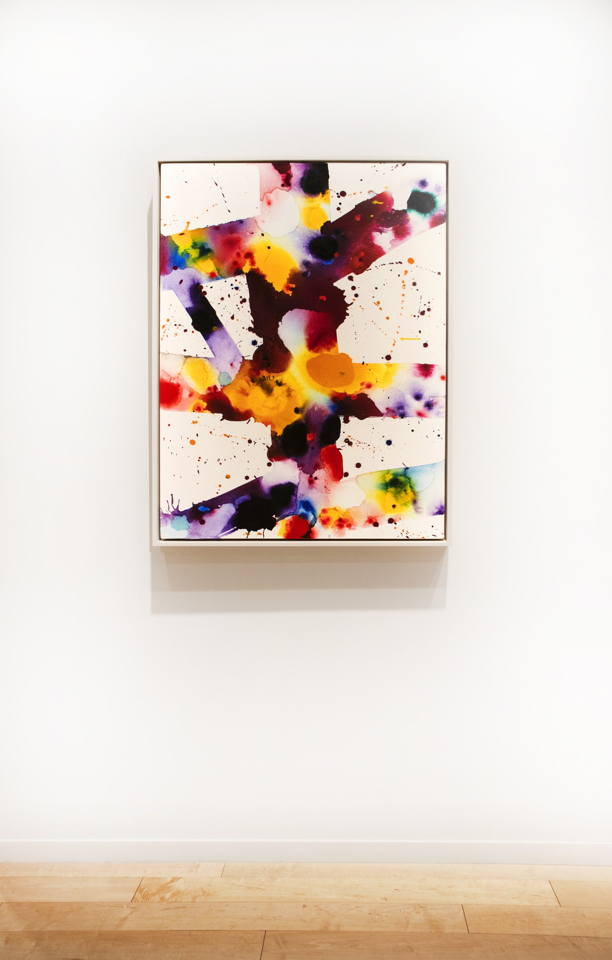 A work by Sam Francis from 1973. Acrylic and oil on canvas.