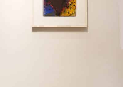 Installation view of Jim Dine reddish brown heart painting