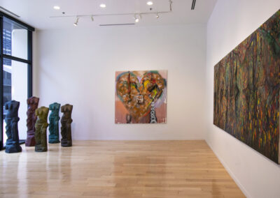 View of the main gallery with Jim Dine paintings installed