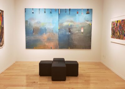 Installation shot of 3 paintings from Essential Jim Dine exhibition