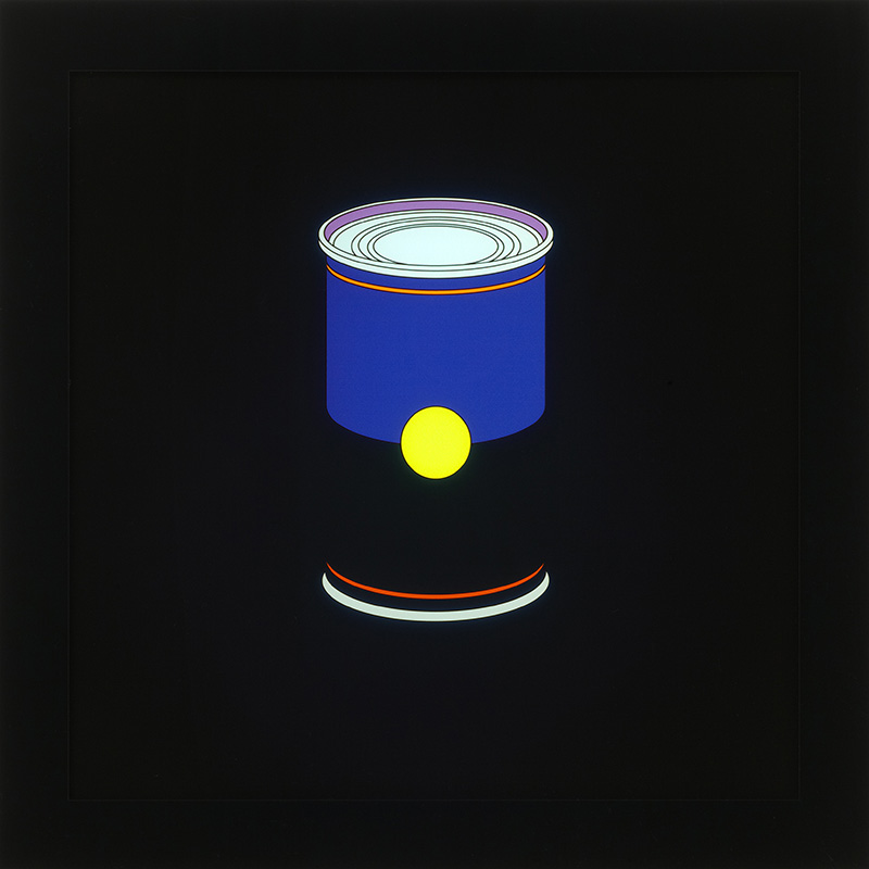 Image of Blue Soup Can on LED Lightbox by Michael Craig-Martin