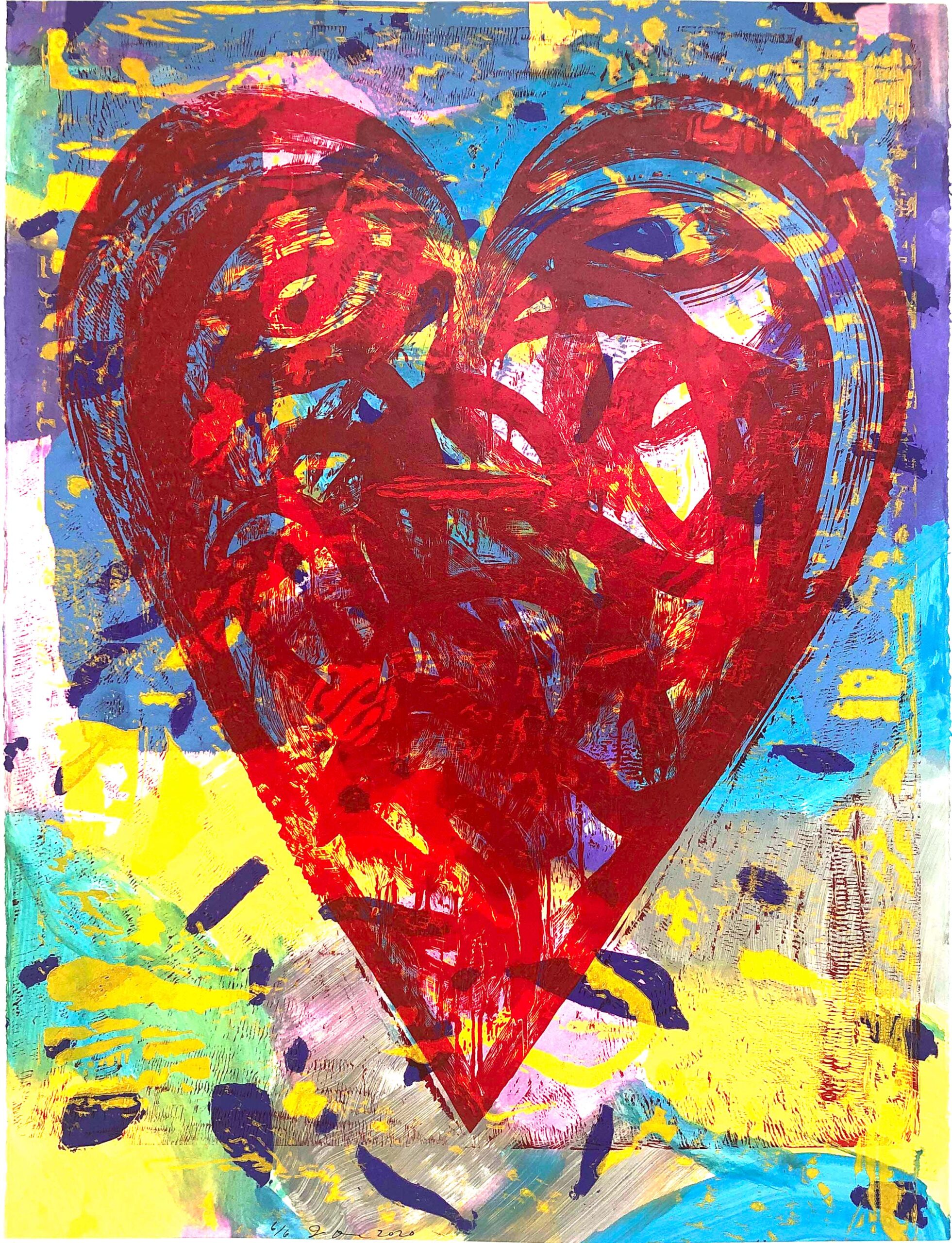 Large Jim Dine heart print